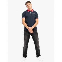 Polo Lonsdale Ellers Grove. Niebieskie koszulki polo męskie Lonsdale, m, bez wzorów, bez kołnierzyka, bez ramiączek. Za 244.50 zł.