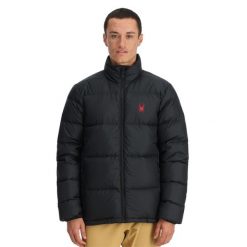 Kurtka puchowa męska Spyder Windom. Czarne kurtki męskie Spyder, m, bez wzorów, z puchu, sportowe, bez ramiączek, bez kaptura. Za 1,439.99 zł.