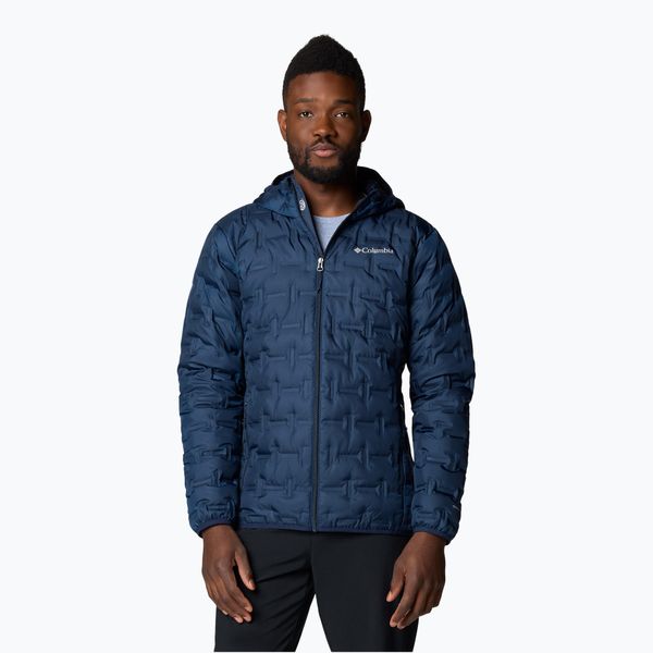 Kurtka puchowa męska Columbia Delta Ridge II Down Hooded. Niebieskie kurtki męskie Columbia, m, bez wzorów, z puchu, sportowe, bez ramiączek, z kapturem. Za 619.99 zł.