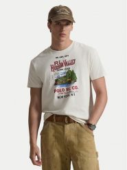 Polo Ralph Lauren T-Shirt 710P04979001 Biały Classic Fit. Białe koszulki polo męskie Polo Ralph Lauren, m, bez wzorów, z bawełny, bez kołnierzyka, bez ramiączek. Za 599.99 zł.