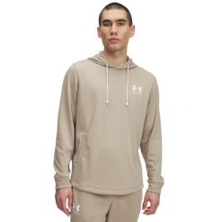 Bluza z kapturem Under Armour Rival Terry LC. Brązowe bluzy z kapturem męskie Under Armour, bez wzorów, z kapturem. Za 294.50 zł.