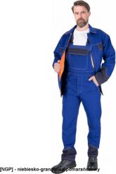 LH-SPECWELD-B - Spodnie ochronne ogrodniczki trudnopalne męskie dla spawaczy 46. Brązowe długie spodnie sportowe męskie Reis, bez wzorów. Za 193.07 zł.