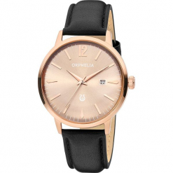 Zegarek kwarcowy w kolorze czarno-różowozłotym. Szare, analogowe zegarki męskie Esprit Watches, ze skóry. W wyprzedaży za 272.95 zł.