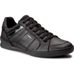 Półbuty GEOX - U Kristof A U620EA 00043 C9999 Black. Czarne codzienne półbuty męskie marki Geox, z lakierowanej skóry, na sznurówki. W wyprzedaży za 309.00 zł.