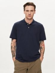 Gap Polo 586306-06 Granatowy Regular Fit. Niebieskie koszulki polo męskie GAP, m, bez wzorów, z bawełny, bez kołnierzyka, bez ramiączek. Za 89.99 zł.