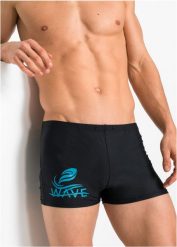 Spodenki kąpielowe męskie, szybko schnące. Czarne kąpielówki męskie bonprix, l, bez wzorów. Za 72.99 zł.