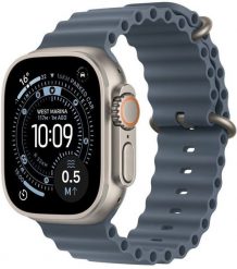 Smartwatch Apple Watch Ultra 3 GPS + Cellular 49mm Natural Titanium / Ocean Band Niebieski (MEWH4QF/A). Niebieskie zegarki smartwatch Apple. Za 4,014.99 zł.