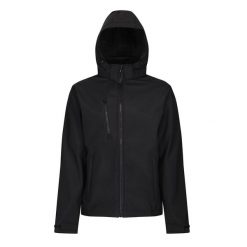 Męski Softshell Z Kapturem Venturer. Czarne kurtki softshell męskie Regatta, l, bez wzorów, z softshellu, z kapturem, trekkingowe. Za 240.99 zł.
