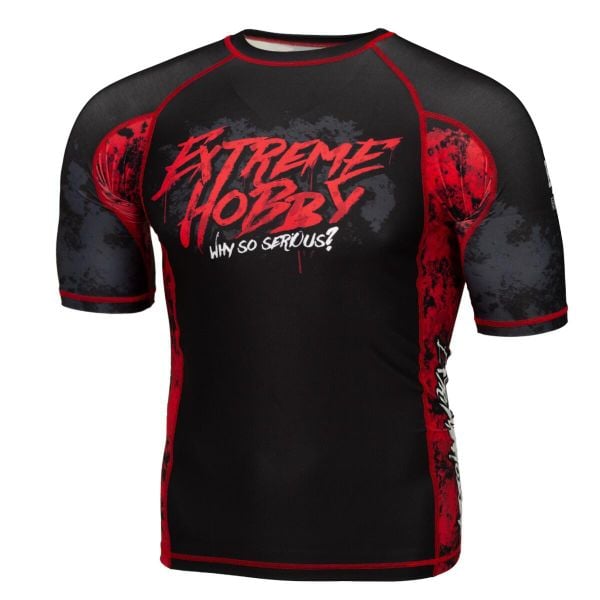 Koszulka Męska Rashguard MMA na Siłownię EXTREME HOBBY WHY SO SERIOUS. Czarne bielizna termoaktywna męska EXTREME HOBBY, m, bez wzorów, z bawełny, bez ramiączek, do biegania. Za 188.00 zł.