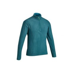 Polar turystyczny MH500 męski. Czarne bluzy z polaru męskie QUECHUA, m, bez wzorów, z materiału, bez ramiączek, bez kaptura. Za 39.99 zł.