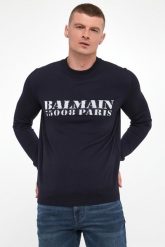 Sweter męski wełniany BALMAIN. Swetry męskie Balmain, bez wzorów, z wełny, bez kołnierzyka, bez ramiączek. Za 3,259.00 zł.