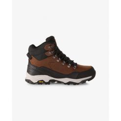 Unisex wysokie buty outdoorowe Kilpi TRACKER HIGH WP-U. Brązowe buty trekkingowe męskie Kilpi, bez wzorów, z nylonu, sportowe, bez obcasa, bez zapięcia. Za 938.45 zł.