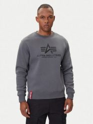 Alpha Industries Bluza Basic 178302 Szary Regular Fit. Szare bluzy nierozpinane męskie Alpha Industries, l, bez wzorów, z bawełny, bez ramiączek, bez kaptura. Za 209.99 zł.