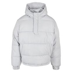Kurtka Urban Classics hooded cropped (GT). Szare kurtki męskie Urban Classics, m, bez wzorów, bez ramiączek, bez kaptura. Za 463.50 zł.