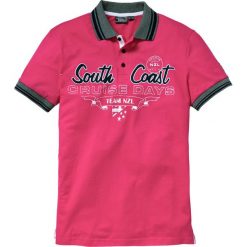 Shirt polo bonprix ciemnoróżowy. Koszulki polo męskie bonprix. Za 54.99 zł.