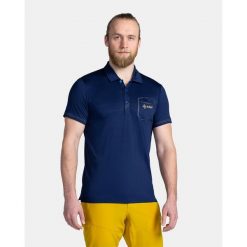 Męska koszulka polo Kilpi GIVRY-M. Niebieskie koszulki polo męskie Kilpi, m, bez wzorów, sportowe, bez kołnierzyka, bez ramiączek. Za 138.03 zł.