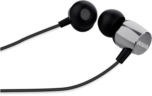 Słuchawki Aiwa Słuchawki douszne AIWA ESTM-20SL 105dB 16ohm Srebrne. Szare słuchawki douszne Aiwa. Za 42.00 zł.