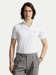 Polo Ralph Lauren Polo 710685514001 Biały Slim Fit. Białe koszulki polo męskie Polo Ralph Lauren, m, bez wzorów, z bawełny, bez kołnierzyka, bez ramiączek. Za 529.99 zł.