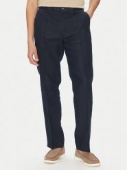MICHAEL Michael Kors Chinosy CS5304BBEY Granatowy Straight Fit. Niebieskie eleganckie spodnie męskie MICHAEL Michael Kors, bez wzorów, ze lnu. Za 479.99 zł.