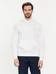 Tommy Hilfiger Bluza Flag Logo MW0MW34266 Biały Regular Fit. Białe bluzy nierozpinane męskie Tommy Hilfiger, l, bez wzorów, z bawełny, bez ramiączek, bez kaptura. Za 289.99 zł.