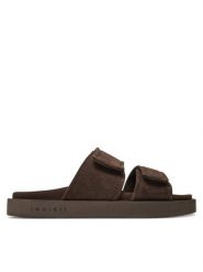 Inuikii Klapki Suede Double Band 50102-510 Brązowy. Brązowe klapki i japonki męskie Inuikii, bez wzorów, ze skóry. Za 709.99 zł.