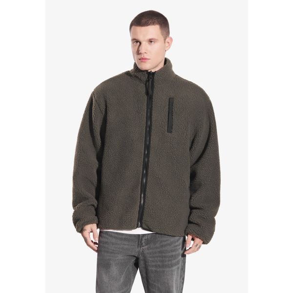 Kurtka turystyczna męska Prosto Sherpa dwustronna. Zielone kurtki męskie Prosto., m, bez wzorów, bez ramiączek, bez kaptura. Za 474.99 zł.