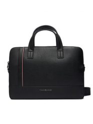 Tommy Hilfiger Torba na laptopa Th Central Slim Computer Bag AM0AM13631 Czarny. Czarne torby na laptopa męskie Tommy Hilfiger, bez wzorów, ze skóry. Za 799.99 zł.
