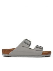 Birkenstock Klapki Arizona 1027696 Szary. Szare klapki i japonki męskie Birkenstock, bez wzorów, ze skóry. Za 269.99 zł.