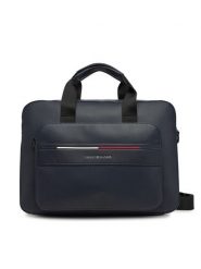 Tommy Hilfiger Torba na laptopa Th Foundation Computer Bag AM0AM13198 Granatowy. Niebieskie torby na laptopa męskie Tommy Hilfiger, bez wzorów, ze skóry. Za 319.99 zł.