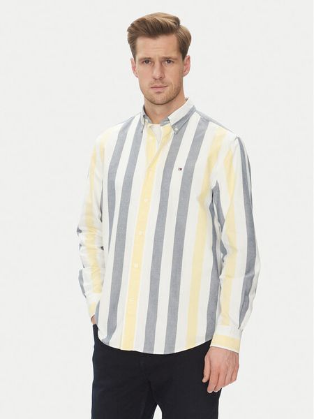 Tommy Hilfiger Koszula Herit MW0MW39160 Kolorowy Relaxed Fit. Koszule męskie Tommy Hilfiger, m, bez wzorów, z bawełny, bez kołnierzyka, bez ramiączek. Za 259.99 zł.