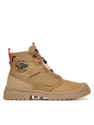 Palladium Trapery Sp20 Travel Hi 74476-295-M Beżowy. Brązowe buty zimowe męskie Palladium, bez wzorów, z materiału, bez obcasa, bez zapięcia. Za 289.99 zł.