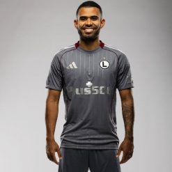 Koszulka Legia Warszawa Trzeci Komplet na sezon 2025/26. Czarne t-shirty sportowe męskie ADIDAS, xl, bez wzorów, z tkaniny, sportowe, bez ramiączek. Za 369.99 zł.