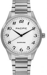 Zegarek męski PACIFIC-stalowy-szkło SZAFIR- BMB-1102-01. Szare zegarki męskie Perfect, szklane. Za 249.40 zł.