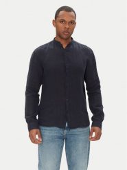 HUGO Koszula Elvory 50490740 Granatowy Slim Fit. Niebieskie koszule męskie Hugo, m, bez wzorów, ze lnu, bez kołnierzyka, bez ramiączek. Za 479.99 zł.