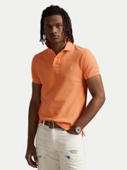 Polo Ralph Lauren Polo 710536856448 Pomarańczowy Slim Fit. Brązowe koszulki polo męskie Polo Ralph Lauren, m, bez wzorów, z bawełny, bez kołnierzyka, bez ramiączek. Za 399.99 zł.