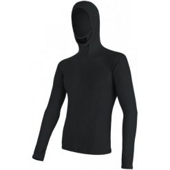 Sensor Bluzka Z Kapturem Double Face Merino Wool M Black Xxl. Czarne bielizna termoaktywna męska Sensor, ze skóry, z długim rękawem. Za 225.00 zł.