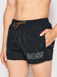 Boss Szorty kąpielowe Mooneye 50469280 Czarny Regular Fit. Czarne kąpielówki męskie Boss, bez wzorów, z syntetyku. Za 139.99 zł.