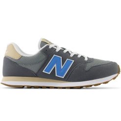 Buty unisex New Balance GM500TBW – szare. Szare buty sportowe na co dzień męskie New Balance, l, bez wzorów, z gumy, klasyczne, bez ramiączek, bez kaptura. Za 199.99 zł.