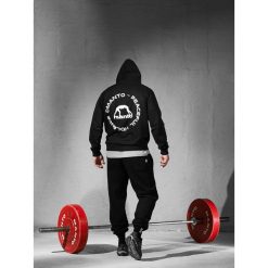 MANTO bluza z kapturem LABEL 25 REGULAR czarna. Czarne bluzy nierozpinane męskie Manto, bez wzorów, bez ramiączek, z kapturem. Za 289.00 zł.