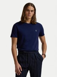 Polo Ralph Lauren T-Shirt 710671438404 Granatowy Slim Fit. Niebieskie koszulki polo męskie Polo Ralph Lauren, l, bez wzorów, z bawełny, bez kołnierzyka, bez ramiączek. Za 239.99 zł.