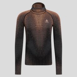 Bluza termoaktywna męska Odlo Blackcomb Eco BL Top Facemask LS. Brązowe bielizna termoaktywna męska Odlo, m, bez wzorów, bez ramiączek. Za 365.99 zł.