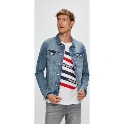 Tom Tailor Denim - Kurtka. Szare kurtki męskie Tom Tailor Denim, z bawełny, z krótkim rękawem. W wyprzedaży za 179.90 zł.
