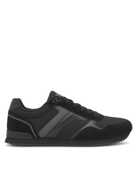 Lanetti Sneakersy MP07-01409-11 Czarny. Czarne buty sportowe na co dzień męskie Lanetti, m, bez wzorów, ze skóry, bez ramiączek, bez kaptura. Za 159.99 zł.