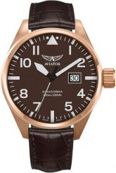 Zegarek męski Aviator V.1.22.2.151.4 brązowy. Brązowe zegarki męskie Aviator. Za 1,900.00 zł.