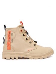 Palladium Trapery Pampa Lite Journey 79539-257-M Beżowy. Brązowe buty zimowe męskie Palladium, bez wzorów, z materiału, bez obcasa, bez zapięcia. Za 499.99 zł.