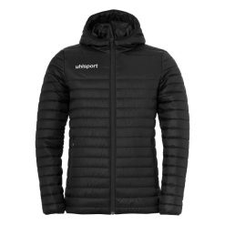 Kurtka z kapturem Uhlsport Essential Ultra Lite. Białe kurtki męskie Uhlsport, bez wzorów, sportowe, bez ramiączek, z kapturem. W wyprzedaży za 341.50 zł.
