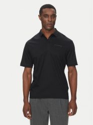 Richmond X Polo UMP25333PO Czarny Regular Fit. Czarne koszulki polo męskie Richmond X, m, bez wzorów, z lyocellu, bez kołnierzyka, bez ramiączek. Za 349.99 zł.
