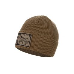 Czapka męska Pitbull zimowa Silvas Blood Dog. Brązowe czapki męskie PITBULL, na jesień, bez wzorów. Za 59.00 zł.