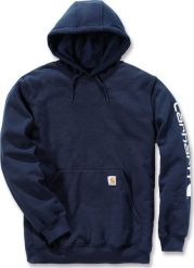 Carhartt Bluza Carhartt Midweight Signature Logo New Navy. Niebieskie bluzy nierozpinane męskie Carhartt, m, bez wzorów, bez ramiączek, bez kaptura. Za 265.11 zł.