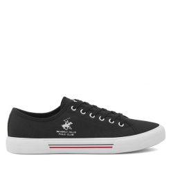 Tenisówki Beverly Hills Polo Club. Czarne trampki męskie Beverly Hills Polo Club, bez wzorów, bez zapięcia. Za 149.99 zł.